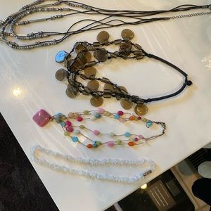 Necklaces: set of four.